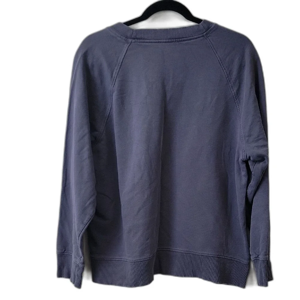 COS in Slate Crewneck Sweater Blue Size US L Quiet Luxury